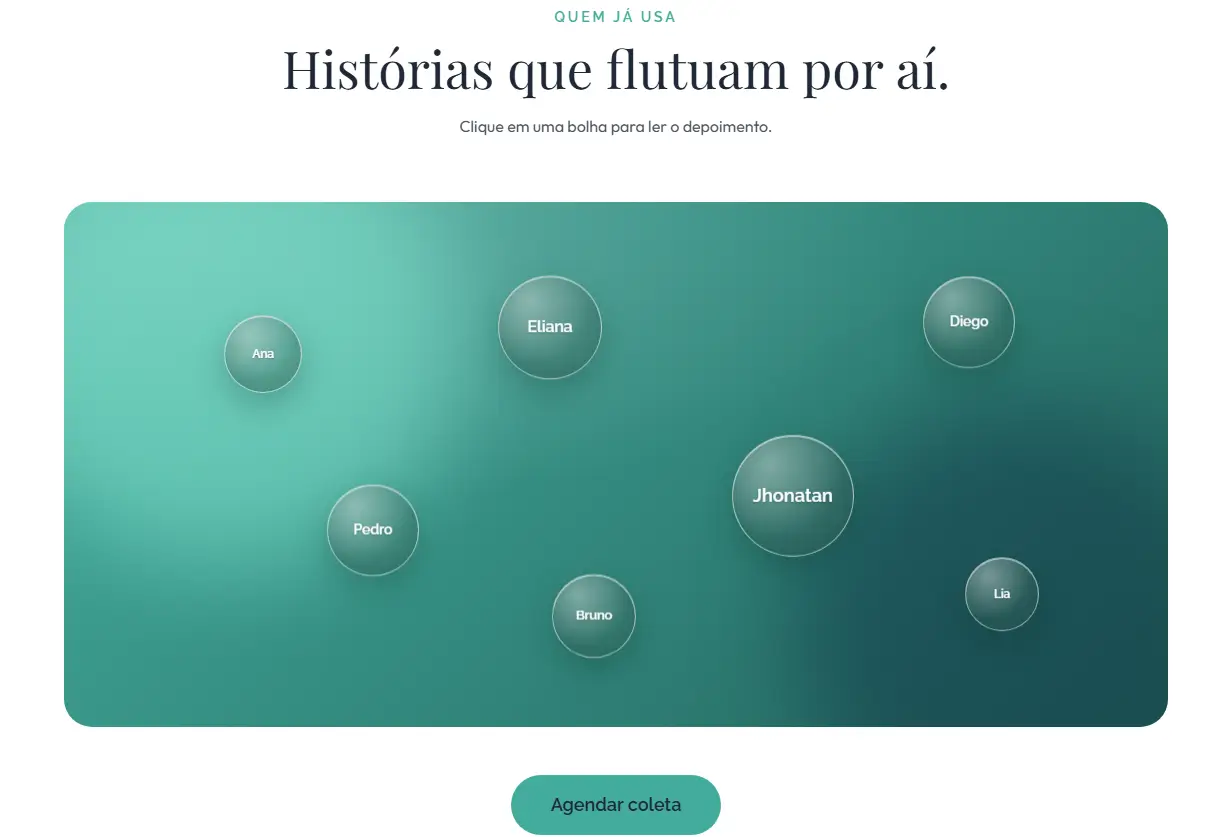 Seção de feedback da SmartLaundry